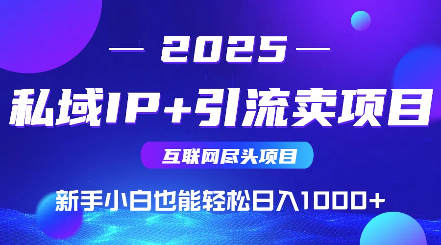 私域IP+卖项目，普通人小白也能轻松实现日入1000+-菜菜网创