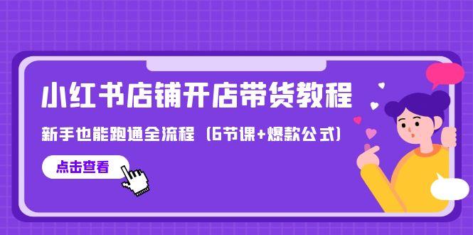 (9883期)最新小红书店铺开店带货教程，新手也能跑通全流程(6节课+爆款公式)-菜菜网创