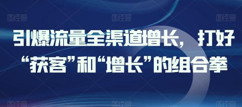 引爆流量全渠道增长，打好“获客”和“增长”的组合拳-菜菜网创