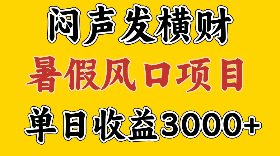 30天赚了7.5W 暑假风口项目，比较好学，2天左右上手-菜菜网创
