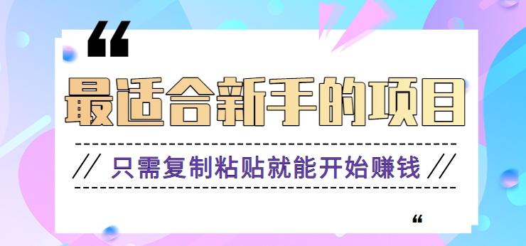 2024最适合新手操作的项目，新手小白只需复制粘贴就能开始赚钱【视频教程+软件】-菜菜网创