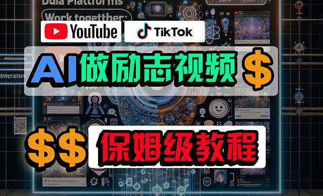 利用AI制作励志视频，在YouTube和TikTok赚钱，小白可做(附工具-菜菜网创