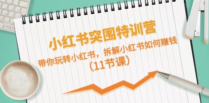 小红书突围特训营，拆解小红书如何赚钱，带你玩转小红书(11节课)-菜菜网创