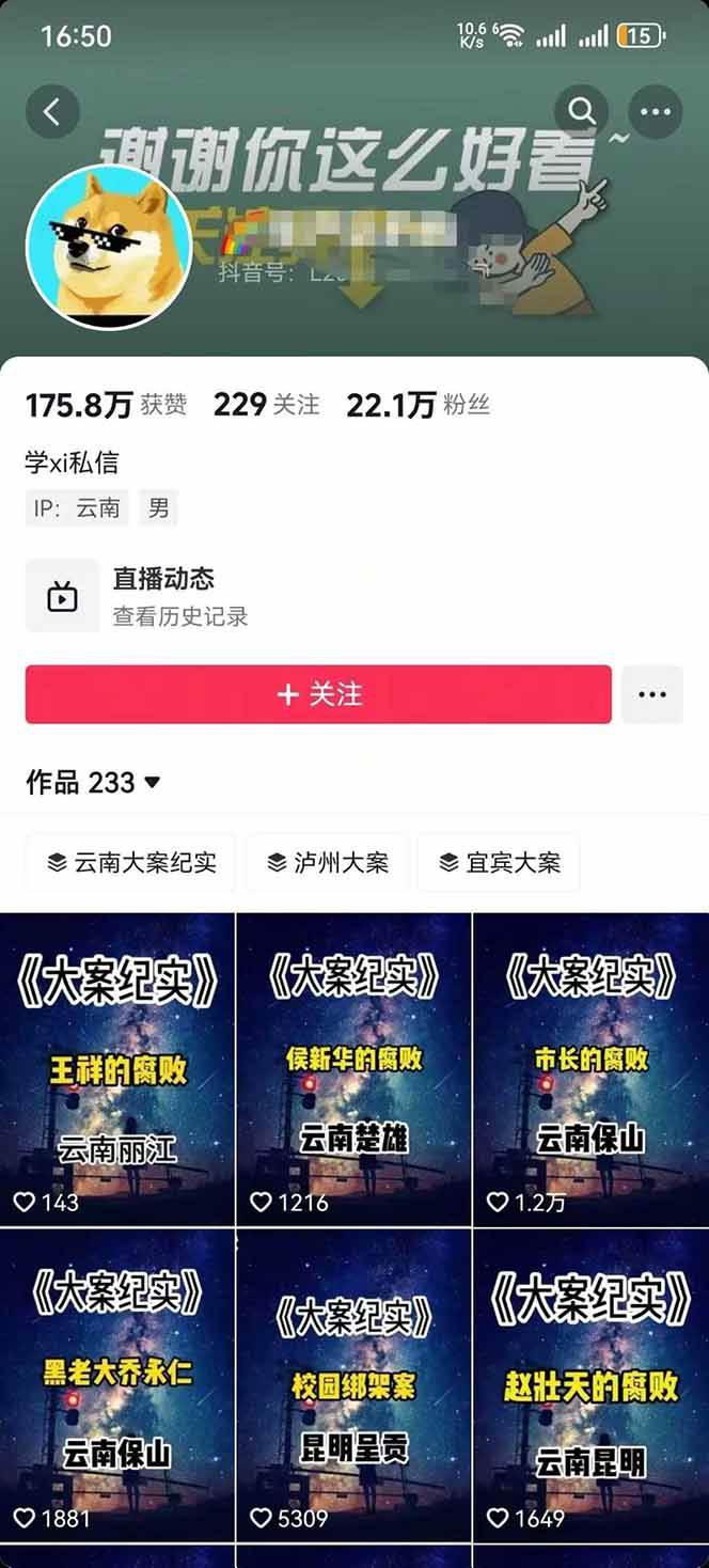 大案纪实解说短视频制作，文案生成、剪辑教学、伙伴计划，单条收益可达7-10元-菜菜网创