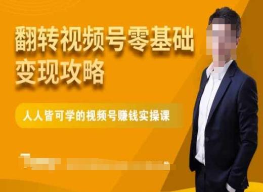 微信视频号零基础变现攻略，人人皆可学的视频号赚钱实操课-菜菜网创