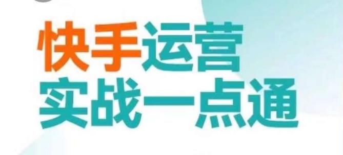 快手运营实战一点通，这套课用小白都能学会的方法教你抢占用户，做好生意-菜菜网创