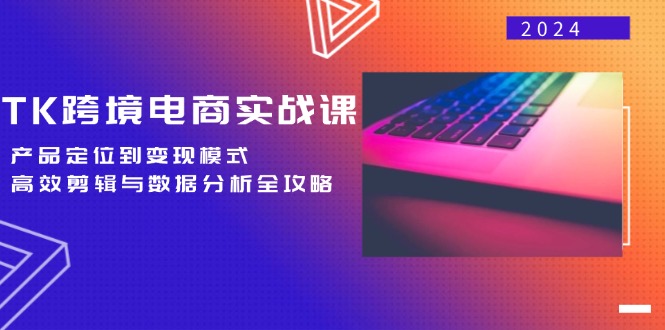 TK跨境电商实战课：产品定位到变现模式，高效剪辑与数据分析全攻略-菜菜网创