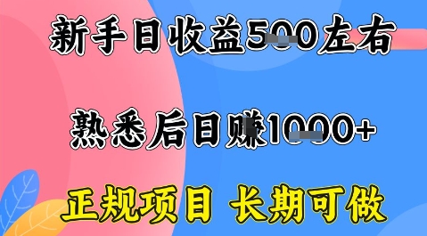 全年可变现项目，收益高无门槛，正规项目，长期可做，一天收益1k+一台电脑在家创业【揭秘】-菜菜网创