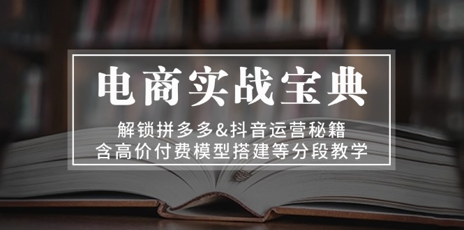 电商实战宝典 解锁拼多多&抖音运营秘籍 含高价付费模型搭建等分段教学-菜菜网创