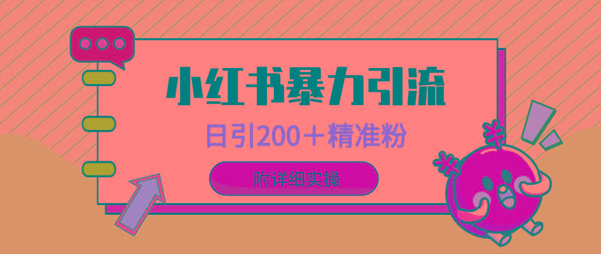 (9582期)小红书暴力引流大法，日引200＋精准粉，一键触达上万人，附详细实操-菜菜网创