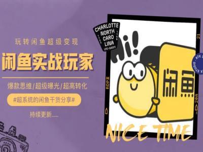 手把手教你0到1系统玩转闲鱼变现，爆款思维/超级曝光/超高转化-菜菜网创