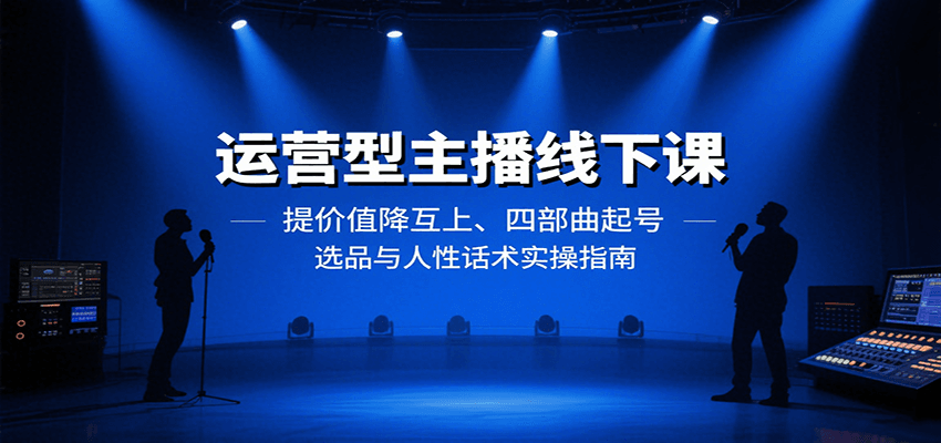 运营型主播线下课：提价值降互上、四部曲起号、选品与人性话术实操指南-菜菜网创
