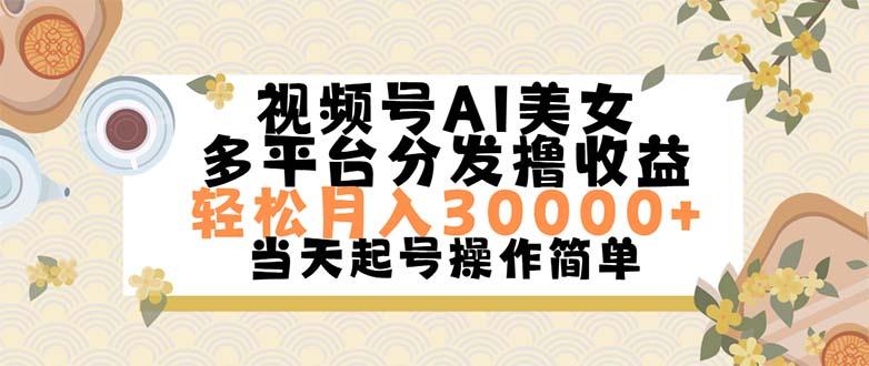 视频号AI美女，轻松月入30000+,操作简单轻松上手-菜菜网创