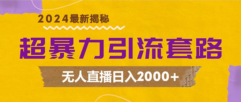 超暴力引流套路，无人直播日入2000+-菜菜网创