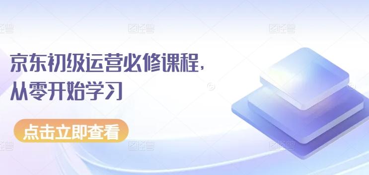 京东初级运营必修课程，从零开始学习-菜菜网创
