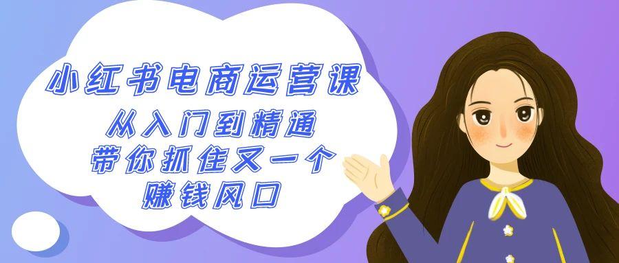 2024小红书电商运营课，从入门到精通，带你抓住又一个赚钱风口(50节课)-菜菜网创