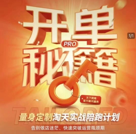 淘宝开单秘籍PRO，量身定制淘天实战陪跑计划，告别做店迷茫、快速突破运营瓶颈期-菜菜网创