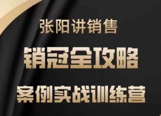 张阳讲销售实战训练营，​案例实战训练，销冠全攻略-菜菜网创