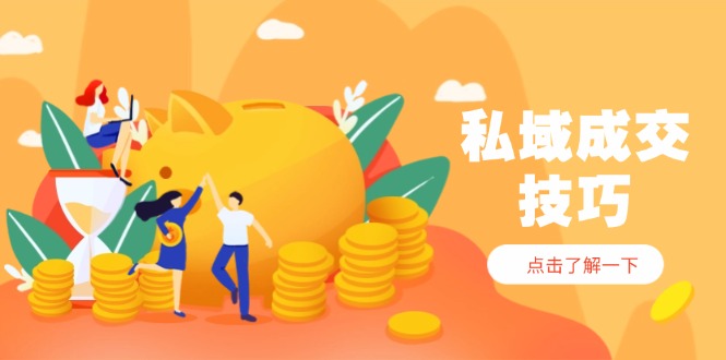 私域成交技巧，帮你从入门到精通，破解四大痛点，快速变现，轻松收钱-菜菜网创