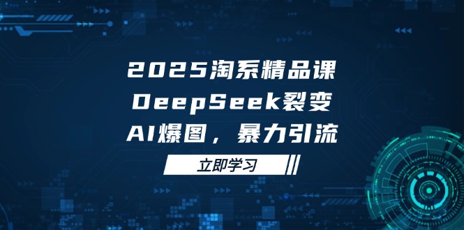 2025 淘系精品课，DeepSeek 裂变，AI 爆图，暴力引流-菜菜网创