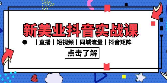 新美业抖音实战课丨直播丨短视频丨同城流量丨抖音矩阵(30节课)-菜菜网创