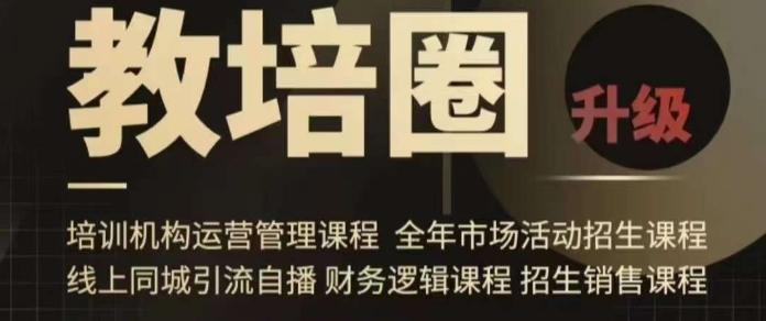 旺仔爸爸教培圈课程(运营／管理／招生／引流全套课程)，同城引流自播方案-菜菜网创
