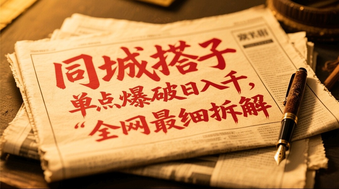 同城搭子群19.9单点爆破日入千，搭子组局月入万，全网最细拆解-菜菜网创