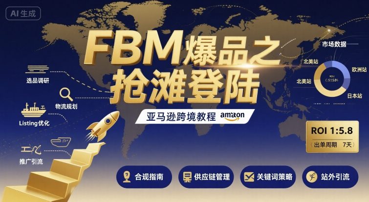 FBM爆品之抢滩登陆-亚马逊跨境教程-菜菜网创
