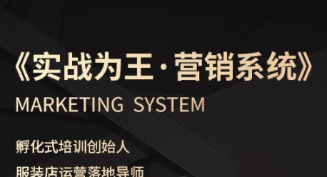 服装老板必修课《实战为王-营销系统》实现业绩被动式增长-菜菜网创