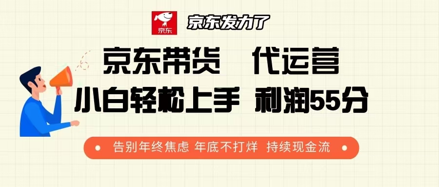 京东带货 代运营 利润55分 告别年终焦虑 年底不打烊 持续现金流-菜菜网创
