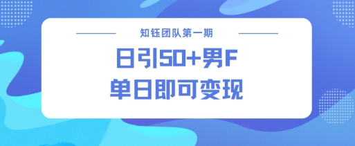 男粉引流新方法不违规，当日即可变现-菜菜网创