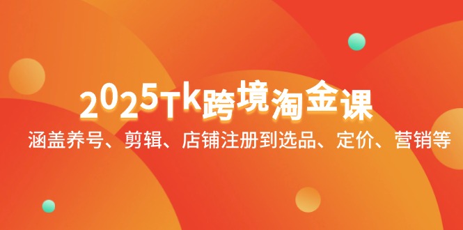 2025Tk跨境淘金课：涵盖养号、剪辑、店铺注册到选品、定价、营销等-菜菜网创