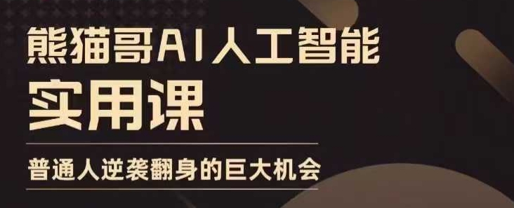 AI人工智能实用课，实在实用实战，普通人逆袭翻身的巨大机会-菜菜网创