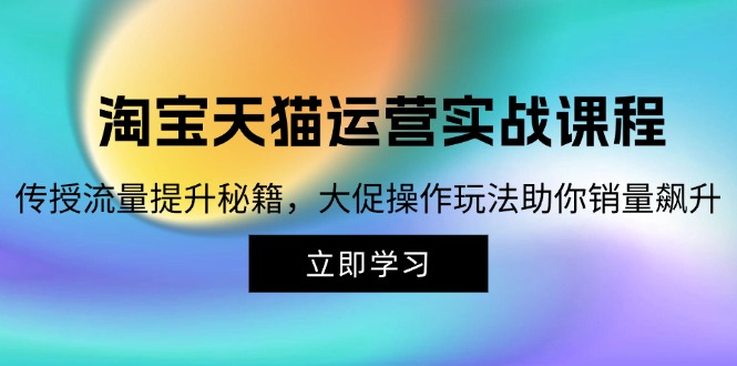 淘宝&天猫运营实战课程，传授流量提升秘籍，大促操作玩法助你销量飙升-菜菜网创