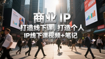商业IP打造线下课，打造个人 IP线下课视频+笔记-菜菜网创