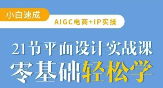 AIGC电商必备实操21节平面设计实战课，教你玩转AI-菜菜网创