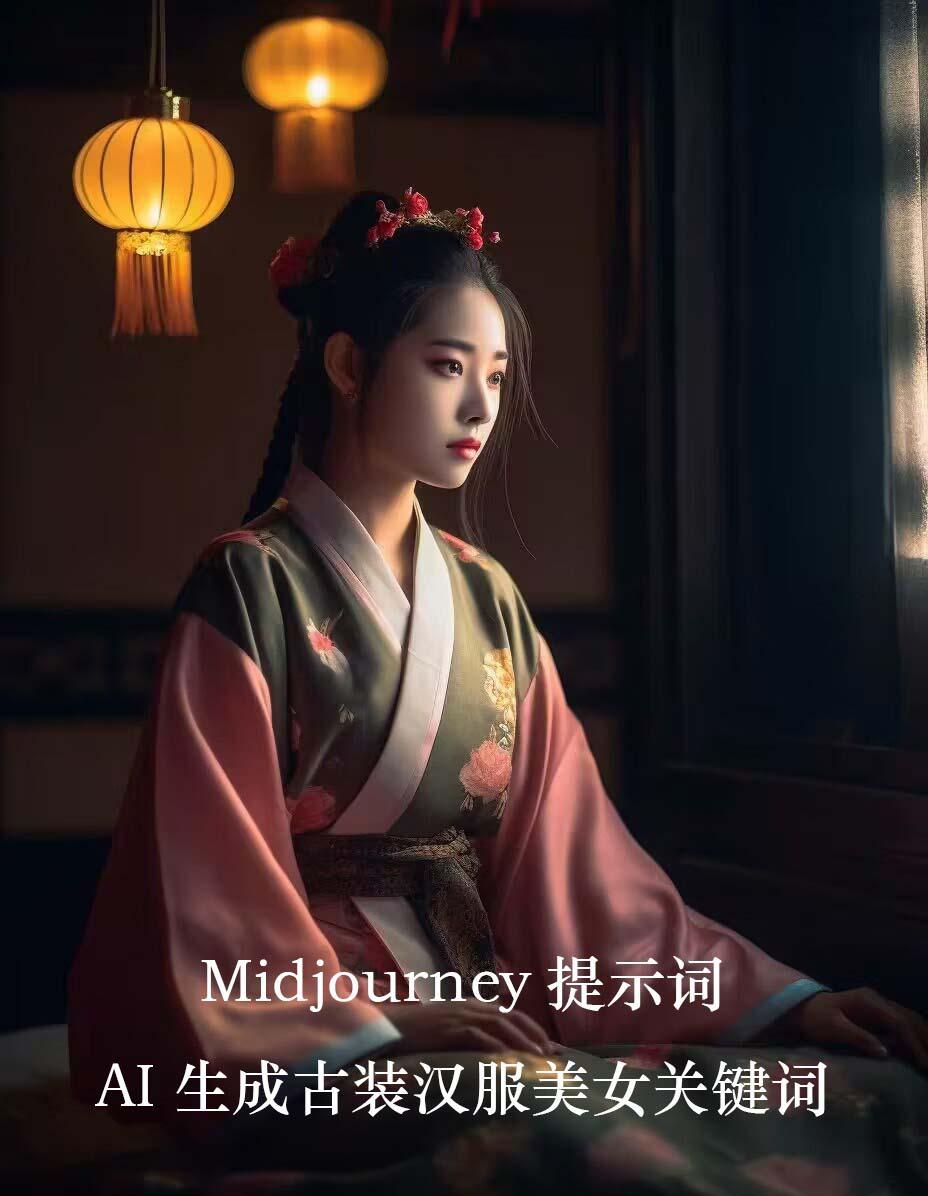 Midjourney关键词-AI生成中国风古装汉服美女人像提示关键词-菜菜网创