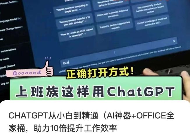 CHATGPT从小白到精通，AI神器+OFFICE全家桶，助力10倍提升工作效率-菜菜网创
