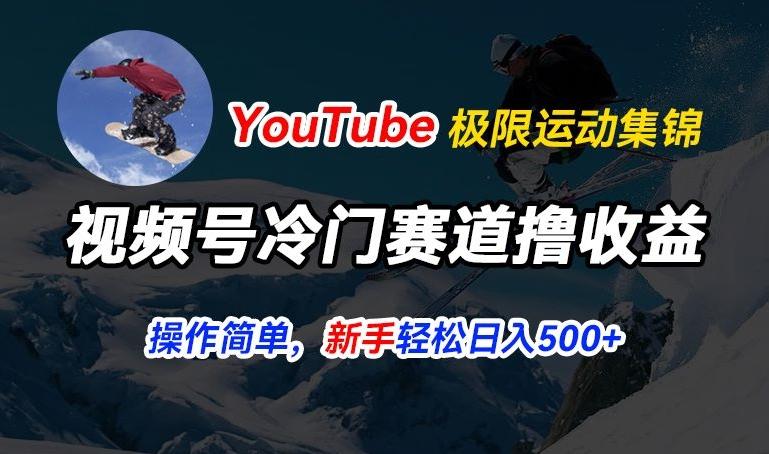 视频号冷门赛道撸收益，YouTube搬运极限运动集锦，暴力起号，操作简单流量高，轻松日入5张【揭秘】-菜菜网创