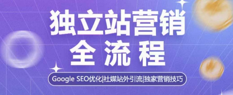 独立站营销全流程，Google SEO优化，社媒站外引流，独家营销技巧-菜菜网创