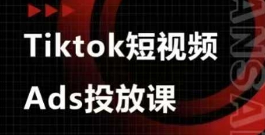 Ads视频投放课，tiktok短视频广告投放课-菜菜网创