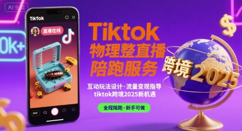 Tiktok物理整蛊直播陪跑服务-tiktok跨境2025-菜菜网创