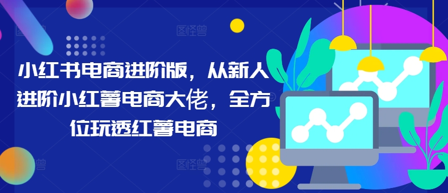 小红书电商进阶版，从新人进阶小红薯电商大佬，全方位玩透红薯电商-菜菜网创