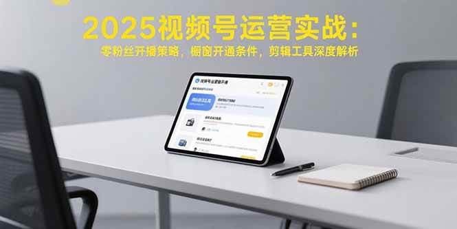 （15505期）2025视频号运营实战：零粉丝开播策略，橱窗开通条件，剪辑工具深度解析-菜菜网创