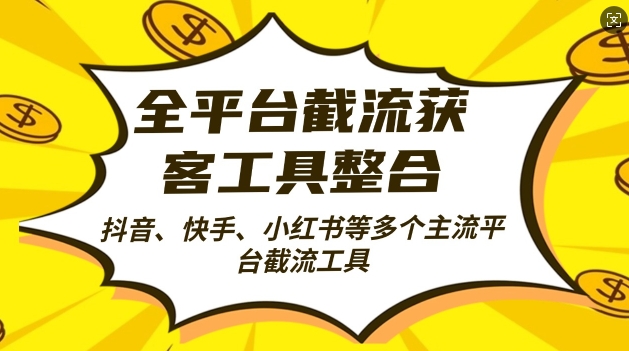 全平台截流获客工县整合全自动引流，日引2000+精准客户【揭秘】-菜菜网创