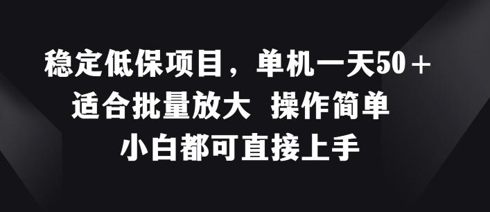 稳定低保项目，单机一天50+适合批量放大 操作简单 小白都可直接上手【揭秘】-菜菜网创