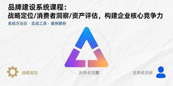 （15772期）品牌建设系统课程：战略定位/消费者洞察/资产评估，构建企业核心竞争力-菜菜网创