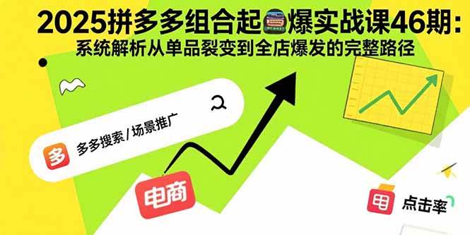 （15816期）2025拼多多组合起爆实战课46期：系统解析从单品裂变到全店爆发的完整路径-菜菜网创