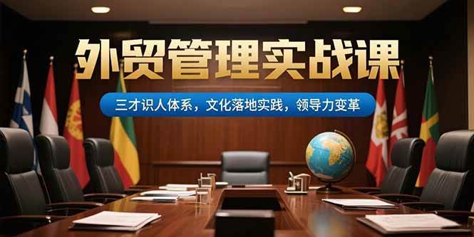 （15380期）外贸管理实战课，三才识人体系，文化落地实践，领导力变革-菜菜网创