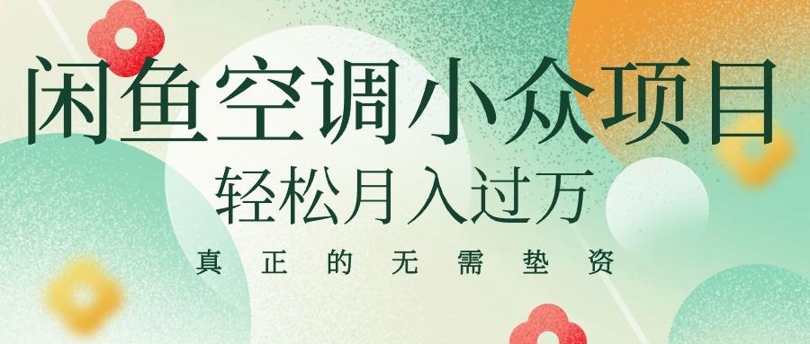 闲鱼卖空调小众项目 轻松月入过万 真正的无需垫资金-菜菜网创